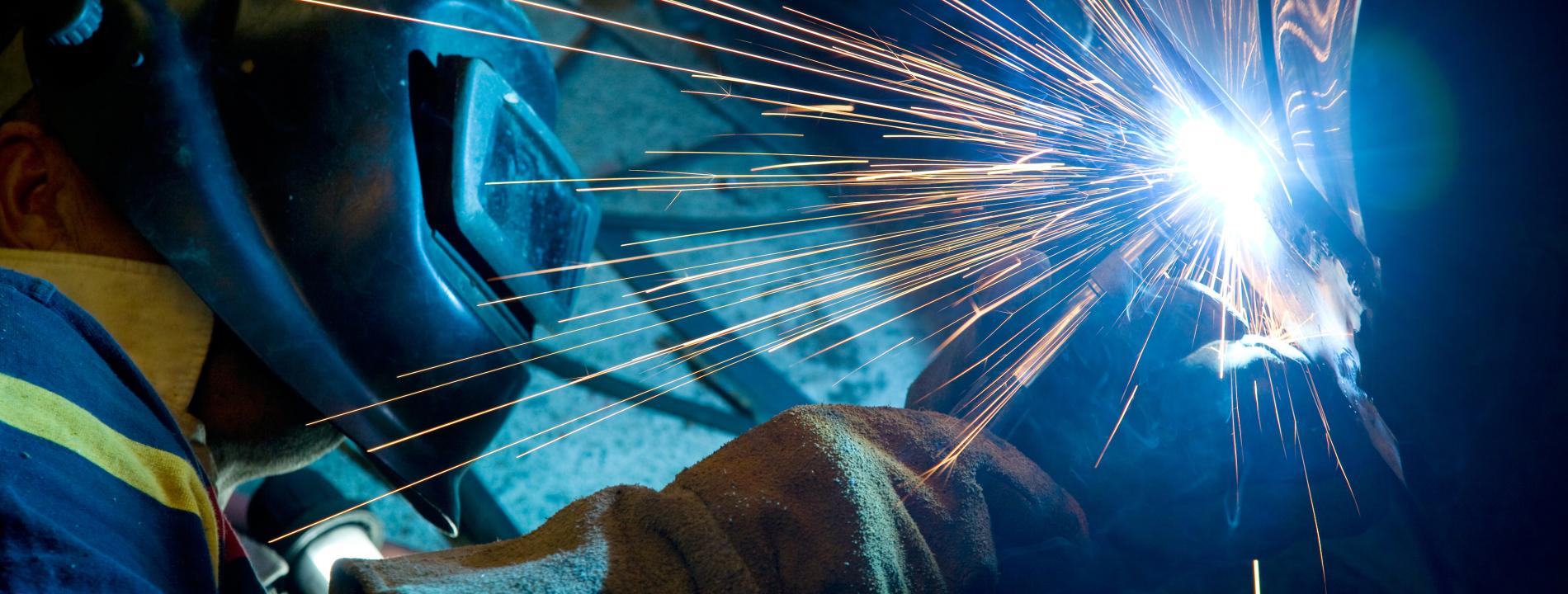 Photo of welder in action